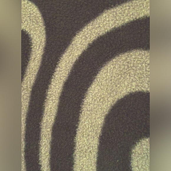 Fleece Poncho, Cape Black With Gray Swirl, Reverses to Solid Black 54x42 - Picture 5 of 12